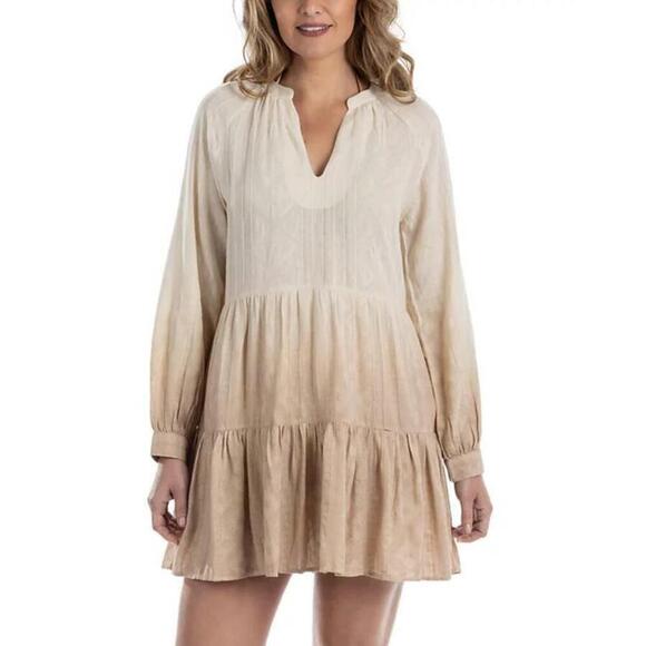 Dotti Other - Dotti Women's Ombre Cotton Swim Cover-Up Dress L NWT